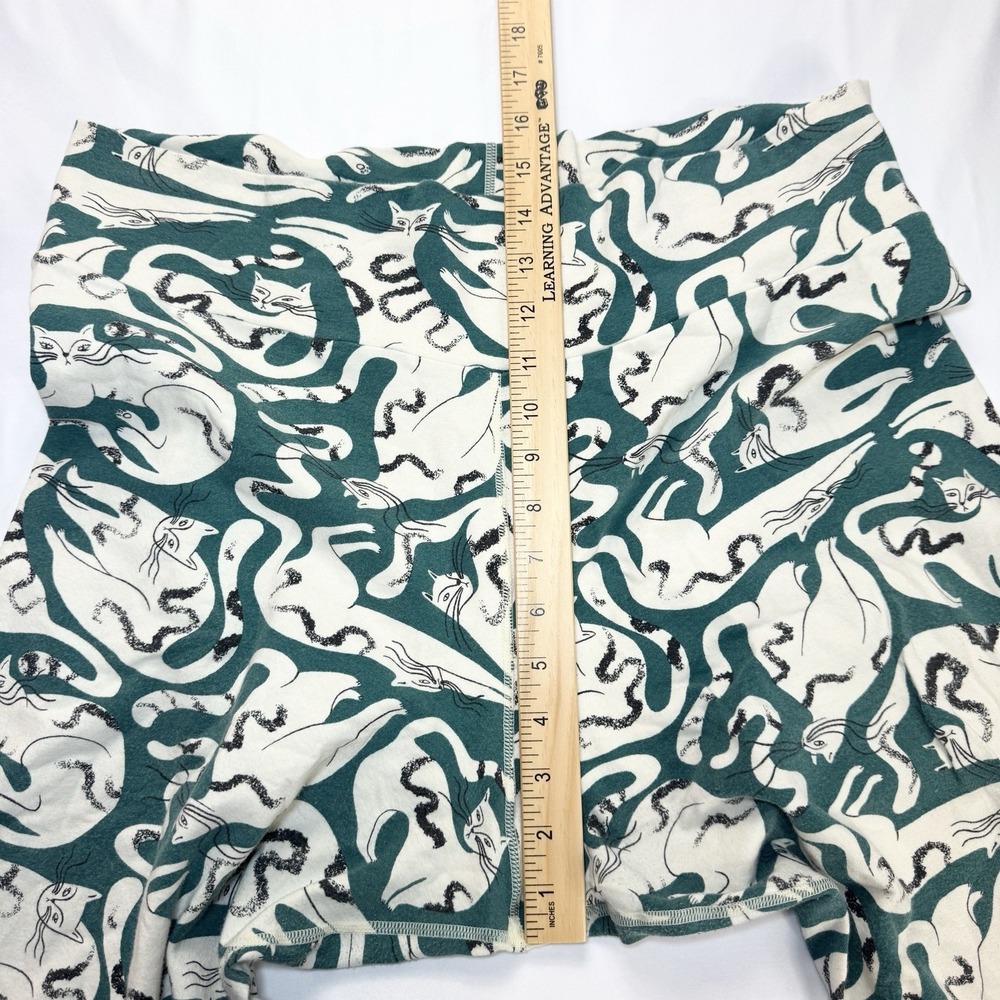 Thunderpants Organic Cotton 3/4 Leggings Womens 2X AOP Cat Print Sustainable - Picture 7 of 9